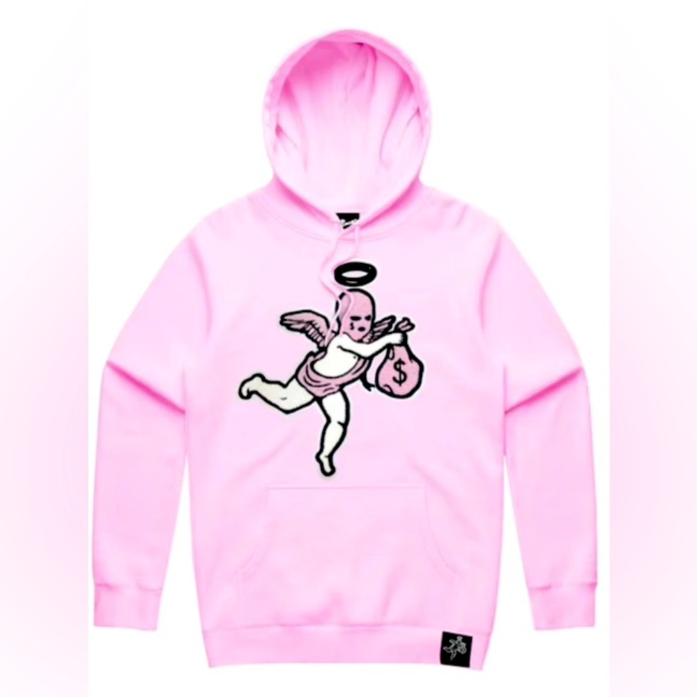 Muerte Punk Ski Mask Angel Patch Hoodie NWOT